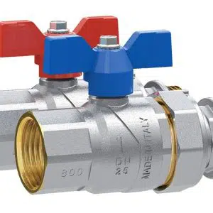 Pair 1" Ball Valve Straight w/Pipe Union