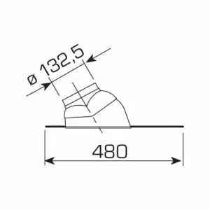 SIME Angled Flashing Plate 125mm