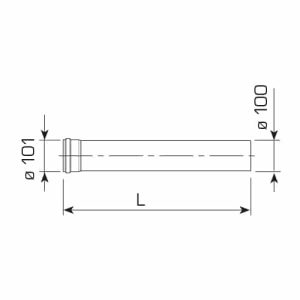 Sime HE Flue Extension D.60/100mm L=1000 3 Sime HE Flue Extension D.60/100mm L=1000