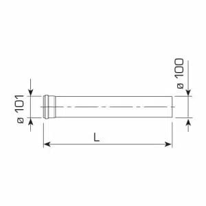 Sime HE Flue Extension D.60/100mm L=500