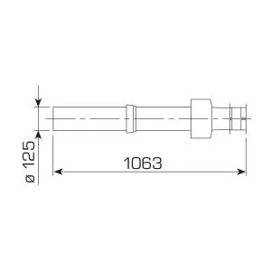 SIME Solo Stainless Steel Flue Roof Outlet 80/125MM