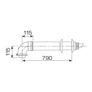 Sime HE Horizontal Flue Kit D.60/100mm 6 Sime HE Horizontal Flue Kit D.60/100mm