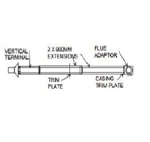 Vertical Flue Kit Condensing 2.3m SS D.150mm 4 Vertical Flue Kit Condensing 2.3m SS D.150mm