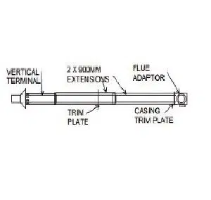 Vertical Flue Kit Condensing 2.3m SS D.150mm 4 Vertical Flue Kit Condensing 2.3m SS D.150mm