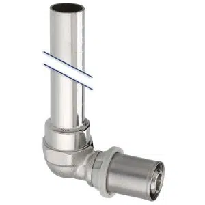 16MM Elbow W/ Chromed Copper Pipe 5 16MM Elbow W/ Chromed Copper Pipe