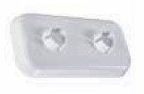 Double Rosette 15-16mm White 1 Double Rosette 15-16mm White