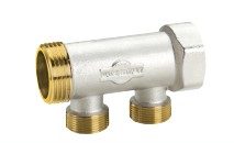 2 way Plain Manifold, Nick 1" M&F