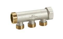 3 way Plain Manifold, Nick 1"